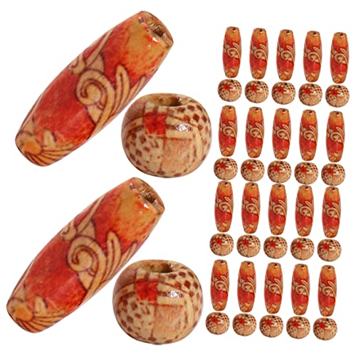 HOMSFOU 100 Stück Holzperlen Natürliche Gemischte Holzperlen für Diy Schmuckherstellung Perlen für Armbänder und Handwerksprojekte von HOMSFOU