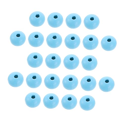 HOMSFOU 100 Stück Holzperlen kleine Perlen Herstellung UV sortiert winzige Perlen Abstandsperlen für DIY handgefertigte lose Perlen Distanzperlen selber machen Blue von HOMSFOU