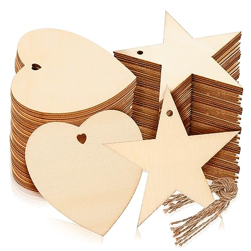 HOMSFOU 100 Stück Holzspäne Weihnachtsdekorationen Für Scheiben Basteln Weihnachtsbastelbedarf Hochzeitsdekorationen Holzscheiben Dekoration Dekorative Rustikale Dekoration von HOMSFOU
