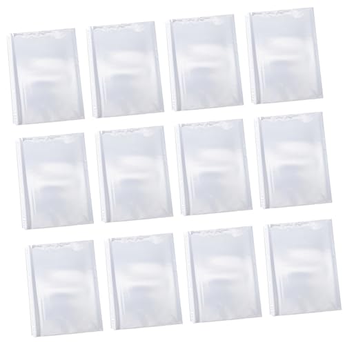 HOMSFOU 100 Stück Innentasche Für Ordner Dokumententasche Ordnertaschen Ordnerhüllen A4 Binder Reißverschluss Größe Taschenorganisator Buchseite Blattbeutel Datei Büro Plastik Transparent von HOMSFOU