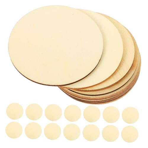 HOMSFOU 100 Stück Kleine Holzscheiben Naturbelassene Runde Holzrohlinge für DIY Basteln Blanke Holzscheiben zum Bemalen Gravieren Holzanhänger und Dekoration für Handwerk und Wandkunst HOMSFOU 100 Stück Kleine Holzscheiben Naturbelassene Runde Holzrohlinge für DIY Basteln Blanke Holzscheiben zum Bemalen Gravieren Holzanhänger und Dekoration für Handwerk und Wandkunst von HOMSFOU