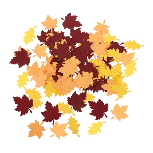 HOMSFOU 100 Stück Konfetti Aus Ahornblättern Fallen Thema Thanksgiving-konfetti Vorabend Konfetti Party Oh Danksagung Thanksgiving-tischstreuung Junge Herbst Streuen Baum Papier von HOMSFOU
