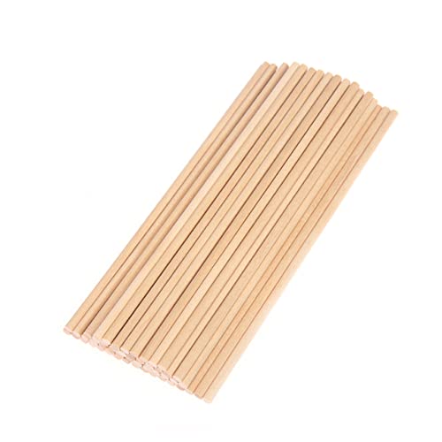 HOMSFOU 100 Stück Kreative DIY -Holzstöcke Hartholz dübeln Stange unfertiger Rundstab Zylinder Kreis rundstäbe bastel materialien Handwerksmaterialien Holzhandwerk kleine Holzdübel Hölzern von HOMSFOU