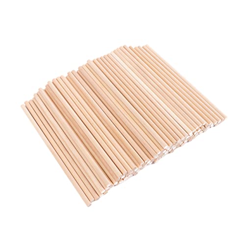 HOMSFOU 100 Stück Kreative DIY -Holzstöcke basteln für Mini Basteldübelstangen Hobby bastelzeug für rundholzstäbe kleine Holzstäbchen unfertige Holzdübel Bambus von HOMSFOU