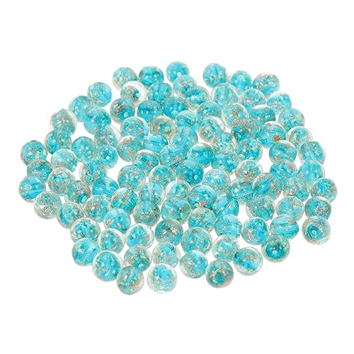 HOMSFOU 100 Stück Leuchtende Glasperlen für DIY Schmuckprojekte Runde Glasperlen mit Bohrung Armbänder und Kristallkunst Fruchtgrün Bastelmaterialien für von HOMSFOU