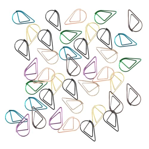 HOMSFOU 100 Stück Metall Büroklammern Kreative Kleine Papierclips Tropfenform für Dokumente Notizen Dekoration für Büro Zuhause HOMSFOU 100 Stück Metall Büroklammern Kreative Kleine Papierclips Tropfenform für Dokumente Notizen Dekoration für Büro Zuhause von HOMSFOU