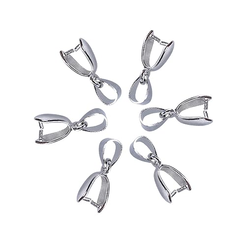 HOMSFOU 100 Stück Metall Klemmen Clip Schmuck Zubehör Silberfarbene Perlenverbinder für DIY Schmuckherstellung für Anhänger und Bastelprojekte von HOMSFOU
