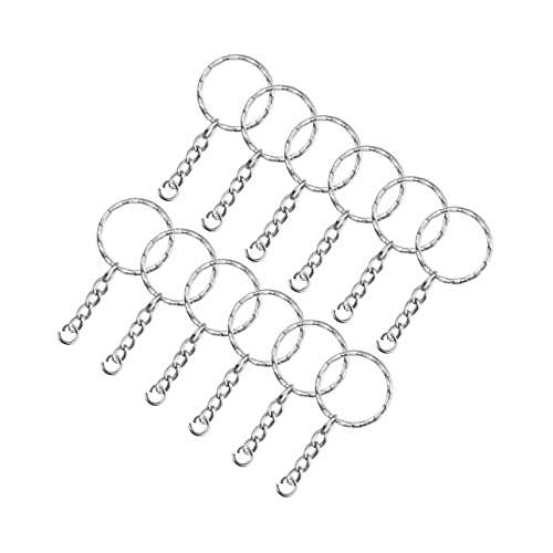 HOMSFOU 100 Stück Metall Schlüsselanhänger mit Kette und Ring Weiße K Pattern pro Packung Insgesamt Robuste und Praktische Schlüsselringe für Kreative Anwendungen HOMSFOU 100 Stück Metall Schlüsselanhänger mit Kette und Ring Weiße K Pattern pro Packung Insgesamt Robuste und Praktische Schlüsselringe für Kreative Anwendungen von HOMSFOU