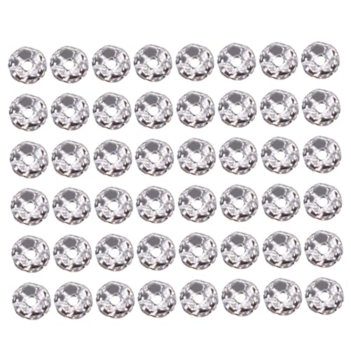 HOMSFOU 100 Stück Metallperlen Kristalle Hotfix-Strasssteine große Strasssteine Schmuckzubehör Metallhalterperlen plattierte Messinganhänger Blume Abstandsperlen Silber HOMSFOU 100 Stück Metallperlen Kristalle Hotfix-Strasssteine große Strasssteine Schmuckzubehör Metallhalterperlen plattierte Messinganhänger Blume Abstandsperlen Silber von HOMSFOU