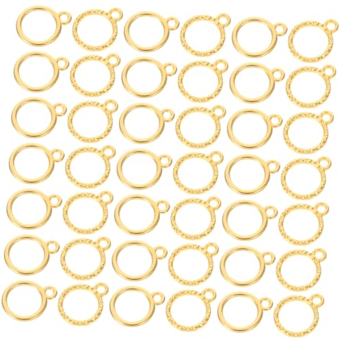 HOMSFOU 100 Stück Mini Offene Fassung Anhänger Rahmen Rund Hohlrahmen aus Zinklegierung für DIY Harz Schmuckherstellung Halsketten Armbänder Ohrringe Zubehör von HOMSFOU