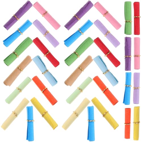 HOMSFOU 100 Stück Mini Wunschflaschen mit Bunten Papierrollen Dekorative Schriftrollen für Hochzeiten und Kreative Projekte von HOMSFOU