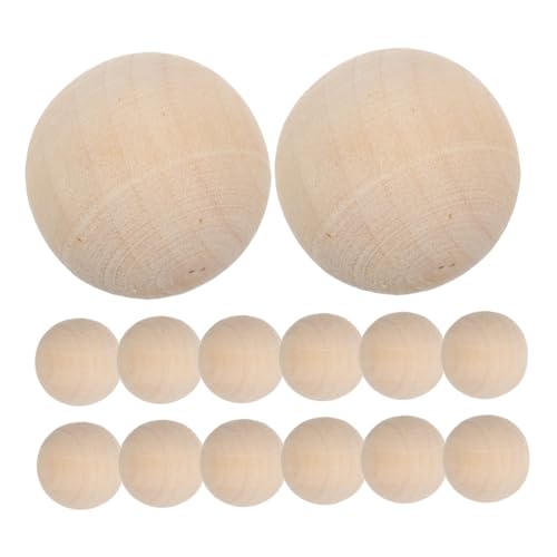 HOMSFOU 100 Stück Nicht poröse lose Perlen unvollendet Perlen-Anhänger holzperlen set holz kugeln schmuck Weihnachtskugel aus Holz Kugel Kugel Holzkugeln Lotusbaum Beige von HOMSFOU