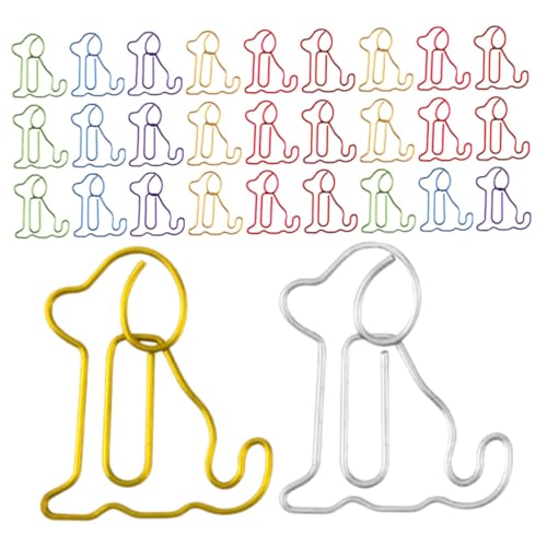 HOMSFOU 100 Stück Niedliche Hund Büroklammern Lesezeichenclips Bunte Papierklammern Multifunktional als Dokumentenhalter Verspielte Bürodekoration für Lehrer Schüler Kollegen HOMSFOU 100 Stück Niedliche Hund Büroklammern Lesezeichenclips Bunte Papierklammern Multifunktional als Dokumentenhalter Verspielte Bürodekoration für Lehrer Schüler Kollegen von HOMSFOU
