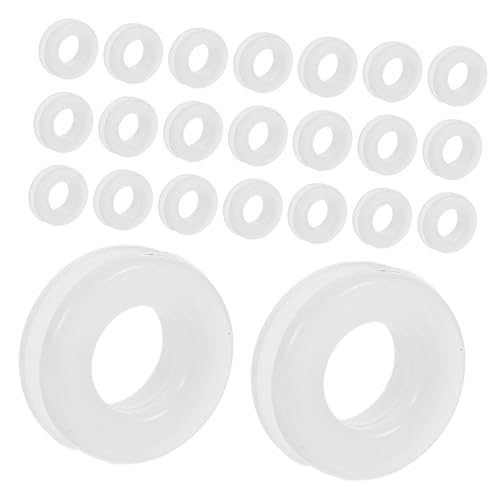 HOMSFOU 100 Stück Ohrringpolster Unterlage Rücken Nonskid Kissen Ohrclips-pads Für Ergebnisse Runden Klein Silikonhalterperlen Ohrringe Zurück Ohrstecker Ohrring Zurück Weiß Tpe von HOMSFOU