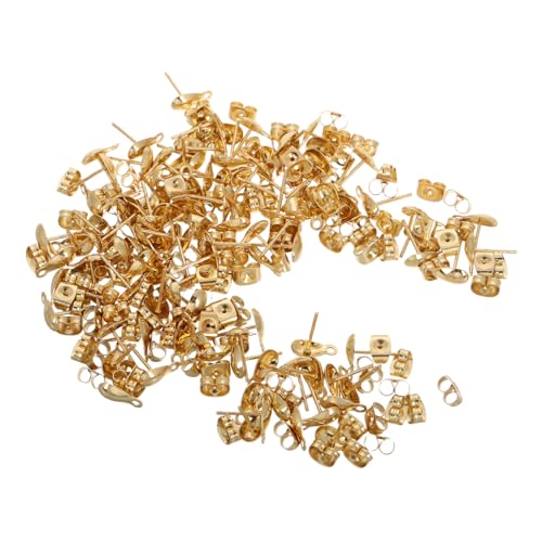 HOMSFOU 100 Stück Ohrstecker Abdeckungen aus Edelstahl Leichte Tropfenform für DIY Schmuckherstellung Vielseitig Modisch und Angenehm für Damen und Tägliche Anlässe von HOMSFOU