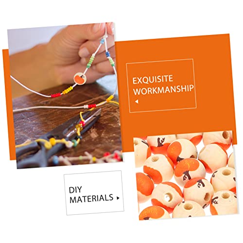 HOMSFOU 100 Stück Orangefarbene Holzperlen mit Kürbismuster Karierte Kürbis Deko Diy Schmuck und Halloween Bastelzubehör Vielseitig für Schmuckherstellung Wanddekoration und HOMSFOU 100 Stück Orangefarbene Holzperlen mit Kürbismuster Karierte Kürbis Deko Diy Schmuck und Halloween Bastelzubehör Vielseitig für Schmuckherstellung Wanddekoration und von HOMSFOU