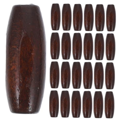 HOMSFOU 100 Stück Ovale Holzperlen ovale Formbohnenperlen Holzperlen mit großen Löchern handgefertigte Holzperlen Abstandsperlen für Armband unfertige Holzperlen Chocolate HOMSFOU 100 Stück Ovale Holzperlen ovale Formbohnenperlen Holzperlen mit großen Löchern handgefertigte Holzperlen Abstandsperlen für Armband unfertige Holzperlen Chocolate von HOMSFOU