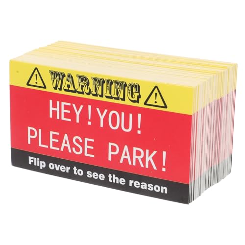 HOMSFOU 100 Stück Parkverstoßkarte Parkkarten Parklernkarten Parkscheine Parkkarten Lustige Parkverstoßkarten Streichkarte Parkkarten Papier von HOMSFOU