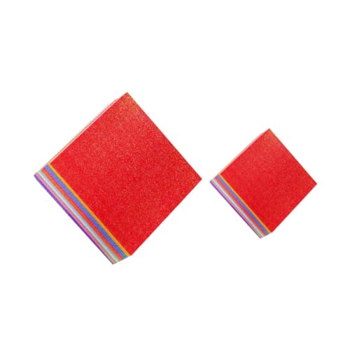 HOMSFOU 100 Stück Perlmuttfarbenes Glitzer Origami Papier Doppelseitiges Faltpapier für Diy Bastelprojekte und Erwachsene HOMSFOU 100 Stück Perlmuttfarbenes Glitzer Origami Papier Doppelseitiges Faltpapier für Diy Bastelprojekte und Erwachsene von HOMSFOU