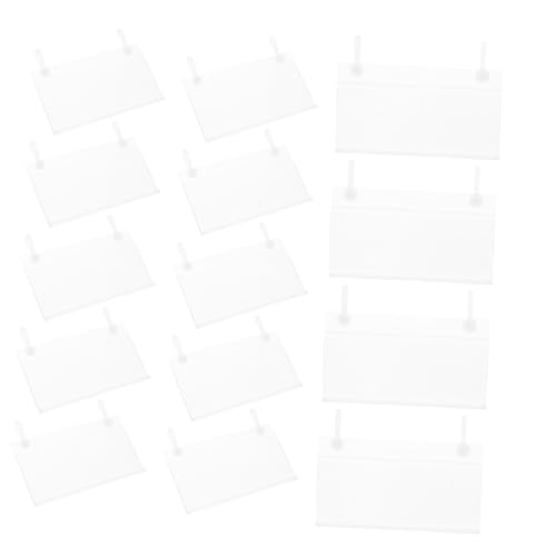 HOMSFOU 100 Stück Preisetikettenhalter Transparent mit Schnappverschluss Langlebige Kunststoff Label Clips für Drahtregale Wiederverwendbar Einfaches Wechseln für Preisschilder im Handel von HOMSFOU
