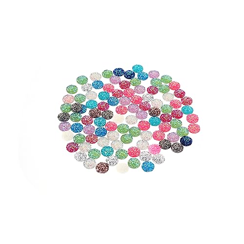 HOMSFOU 100 Stück Resin Flatback Cabochons Verschiedenen Farben Diy Zubehörteile für Handyhüllen Haarklammern und Bastelprojekte für Scrapbooking und Dekoration Zufällige von HOMSFOU