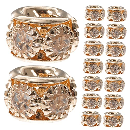 HOMSFOU 100 Stück Rondelle Spacer Beads für Schmuckherstellung Kupfer mit Strass DIY Armbänder und Zubehör Leichte und Tragbare Bastelperlen für Kreative Projekte HOMSFOU 100 Stück Rondelle Spacer Beads für Schmuckherstellung Kupfer mit Strass DIY Armbänder und Zubehör Leichte und Tragbare Bastelperlen für Kreative Projekte von HOMSFOU