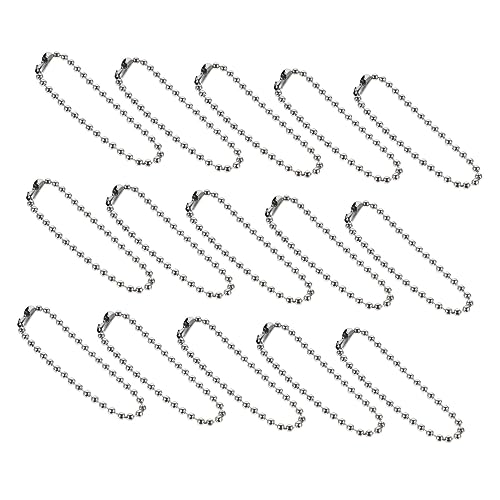 HOMSFOU 100 Stück Runde Kugel Ketten für DIY Schmuckherstellung Metall Schmuckketten mit Verbindungselement für Schlüsselanhänger und Mehr Silberfarben Langlebig und Rostfrei HOMSFOU 100 Stück Runde Kugel Ketten für DIY Schmuckherstellung Metall Schmuckketten mit Verbindungselement für Schlüsselanhänger und Mehr Silberfarben Langlebig und Rostfrei von HOMSFOU