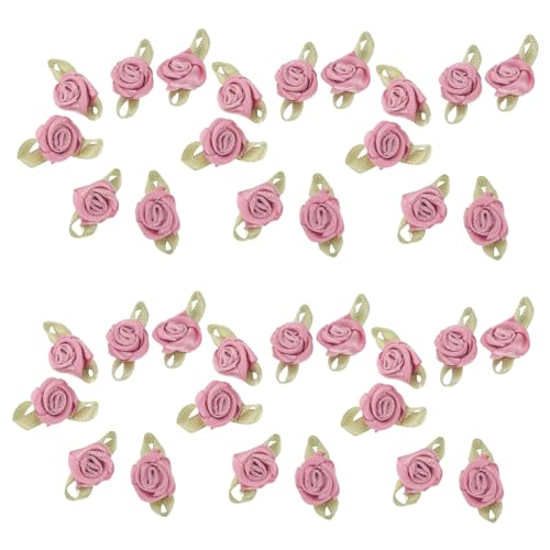 HOMSFOU 100 Stück Satinrosen mit Blättern Langlebige Stoffapplikationen für Diy-handwerk Einfache Anbringung für Hochzeitsschmuck Geschenkbox-dekoration Rosafarbene Corsage-zubehör HOMSFOU 100 Stück Satinrosen mit Blättern Langlebige Stoffapplikationen für Diy-handwerk Einfache Anbringung für Hochzeitsschmuck Geschenkbox-dekoration Rosafarbene Corsage-zubehör von HOMSFOU