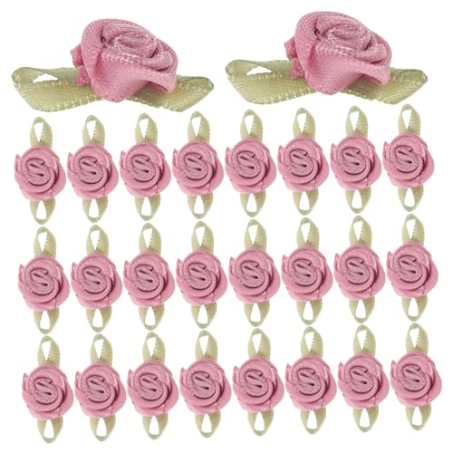 HOMSFOU 100 Stück Satinrosen zum Basteln Handgefertigte Stoffblumen mit Blättern für DIY Hochzeitsdeko Geschenkverpackungen und Nähzubehör Zarte Bandrosen für Kreative Projekte HOMSFOU 100 Stück Satinrosen zum Basteln Handgefertigte Stoffblumen mit Blättern für DIY Hochzeitsdeko Geschenkverpackungen und Nähzubehör Zarte Bandrosen für Kreative Projekte von HOMSFOU