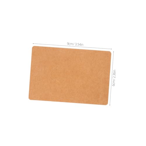 HOMSFOU 100 Stück Schlüsselanhänger-anzeigekarte Schlüsselkarten Schlüsselbund -anzeigeständer Anzeigekarten Papier Schmuck-display-karte Schlüsselanhängerverpackung Kraftpapier Braun von HOMSFOU