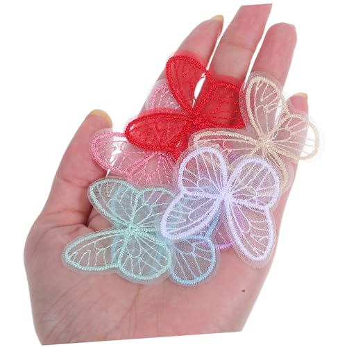 HOMSFOU 100 Stück Schmetterling Spitzenstickerei Applikationen zum Aufnähen Bunte Bestickte Spitzenflicken für Brautkleider Jacken Hemden Rucksäcke Vielseitige DIY Stoffdeko Hochzeit HOMSFOU 100 Stück Schmetterling Spitzenstickerei Applikationen zum Aufnähen Bunte Bestickte Spitzenflicken für Brautkleider Jacken Hemden Rucksäcke Vielseitige DIY Stoffdeko Hochzeit von HOMSFOU