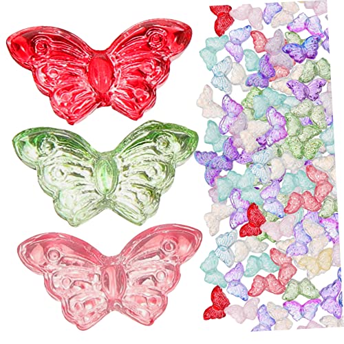 HOMSFOU 100 Stück Schmetterlings Perlen für Schmuckherstellung Bunte Diy Glasperlen für Armbänder und Kreative Bastelprojekte Vielseitig Einsetzbar HOMSFOU 100 Stück Schmetterlings Perlen für Schmuckherstellung Bunte Diy Glasperlen für Armbänder und Kreative Bastelprojekte Vielseitig Einsetzbar von HOMSFOU