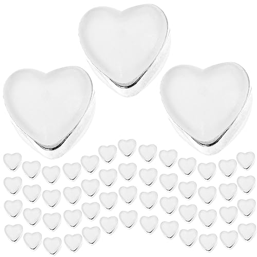 HOMSFOU 100 Stück Silikon Ohrstecker Verschluss Herzform Leichte Sichere Earring Backings für Studs als Ersatz Stopper Ohrringe Modisches DIY Schmuckzubehör von HOMSFOU