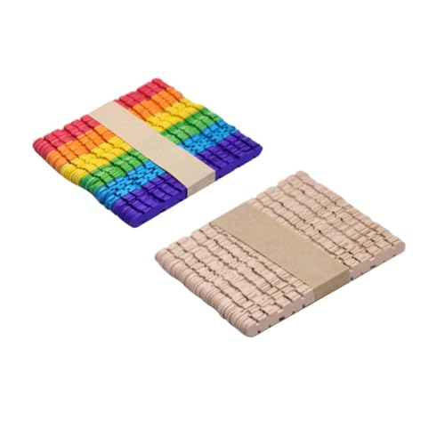 HOMSFOU 100 Stück Teiliges Buntes Holzstäbchen Glatte Oberfläche DIY Bastelstäbchen für Farbige Naturfarbene Holzstäbchen Geeignet für Modellbau Malen Kreative Handwerksprojekte HOMSFOU 100 Stück Teiliges Buntes Holzstäbchen Glatte Oberfläche DIY Bastelstäbchen für Farbige Naturfarbene Holzstäbchen Geeignet für Modellbau Malen Kreative Handwerksprojekte von HOMSFOU