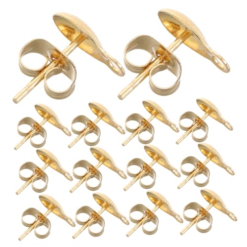 HOMSFOU 100 Stück Teiliges Edelstahl Ohrstecker mit Tropfen Anhänger Leicht und Komfortabel DIY Schmuckzubehör für Damen Minimalistisches Design Goldfarbene Ohrhaken für Vielseitige von HOMSFOU