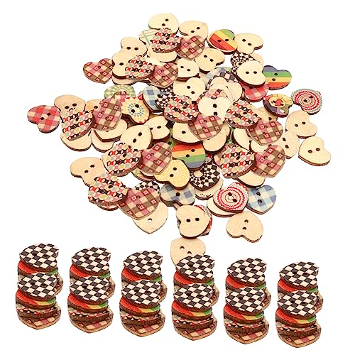 HOMSFOU 100 Stück Teiliges Holzknöpfe Herzform Bunte Dekorative Knöpfe zum Annähen für DIY Kleidung Basteln Kinderkleidung Vintage Stil Vielseitige Handarbeitsknöpfe HOMSFOU 100 Stück Teiliges Holzknöpfe Herzform Bunte Dekorative Knöpfe zum Annähen für DIY Kleidung Basteln Kinderkleidung Vintage Stil Vielseitige Handarbeitsknöpfe von HOMSFOU