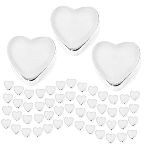 HOMSFOU 100 Stück Teiliges Silikon Ohrstecker Verschluss Herzform Flexible Langlebige Earring Backing Replacement Leicht Anzubringen für DIY Ohrschmuck und Mode Ohrringe von HOMSFOU