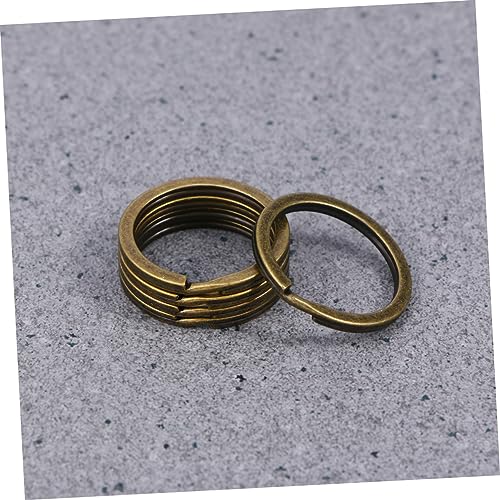 HOMSFOU 100 Stück Teiliges Vintage Metall Schlüsselringe Flach Außendurchmesser Antiquebrass Weiß Flache Schlüsselanhänger Diy Schmuckherstellung Robust Langlebig von HOMSFOU