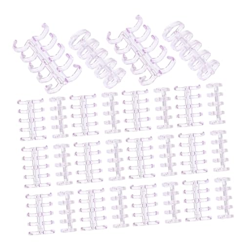 HOMSFOU 100 Stück Transparente Binder Ringe aus Kunststoff Wiederverwendbare Offene Buchbinder Clips für Karteikarten Notizbücher und Diy-projekte Leichte und Vielseitige Heftklammern für von HOMSFOU