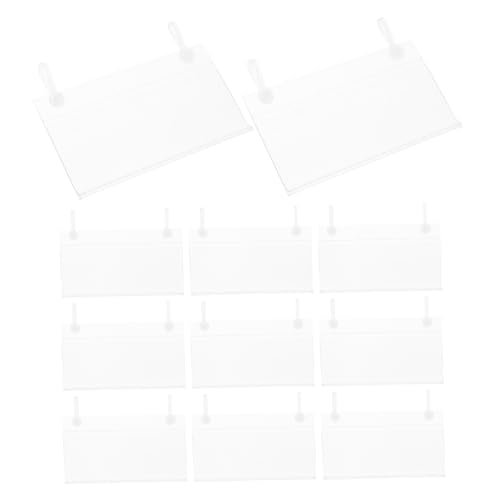 HOMSFOU 100 Stück Transparente PVC Preisetikettenhalter mit Doppelhaken Stabiler Universeller Aufhängeclip für Drahtregale Preisschildhalter für Supermarkt und Lagerkorb-anzeige HOMSFOU 100 Stück Transparente PVC Preisetikettenhalter mit Doppelhaken Stabiler Universeller Aufhängeclip für Drahtregale Preisschildhalter für Supermarkt und Lagerkorb-anzeige von HOMSFOU