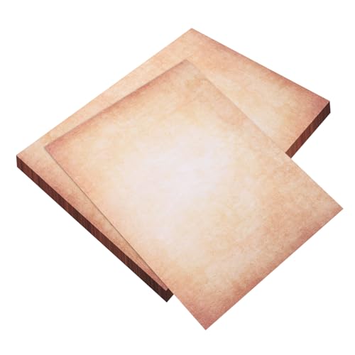 HOMSFOU 100 Stück Vintage Briefpapier Beidseitig Bedruckt Doppelseitiges Retro Schreibpapier für Einladungen Scrapbooking Journaling Druckerfreundlich Bastelpapier von HOMSFOU