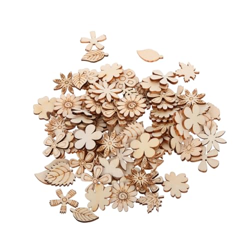 HOMSFOU 100 Stück lackierte Holzspäne Holzhandwerksformen Holzblumenausschnitt Blattform unbehandeltes Holz Holzausschnitte Holzblumen zum Basteln hölzern Beige HOMSFOU 100 Stück lackierte Holzspäne Holzhandwerksformen Holzblumenausschnitt Blattform unbehandeltes Holz Holzausschnitte Holzblumen zum Basteln hölzern Beige von HOMSFOU