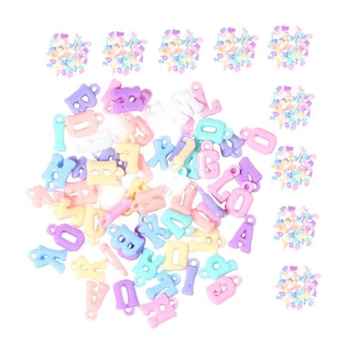 HOMSFOU 1000 Pcs DIY Alphabet Perlen Für Schmuck Machen Bunte Buchstaben Charme Für Halsketten Armbänder Schmuckzubehör Ideal Für Partys Hochzeiten Und Handwerksenthusiasten von HOMSFOU