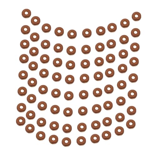 HOMSFOU 1000 Stück Holzperlen Herstellung Halskette Pastellperlen Verschiedene Perlen Schmuck Runde Buchstabenperlen Lose Perlen Winzige Perlen Klein Basteln Hölzern Coffee von HOMSFOU
