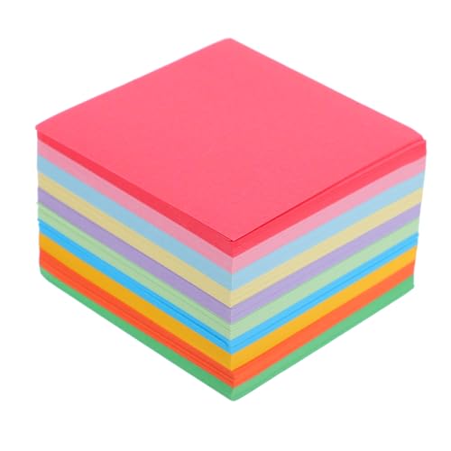 HOMSFOU 1000 Stück Origami Papier Doppelseitig Buntes Japanisches Faltpapier Quadratisch Für DIY Basteln Schulprojekte Kunsthandwerk Zubehör von HOMSFOU