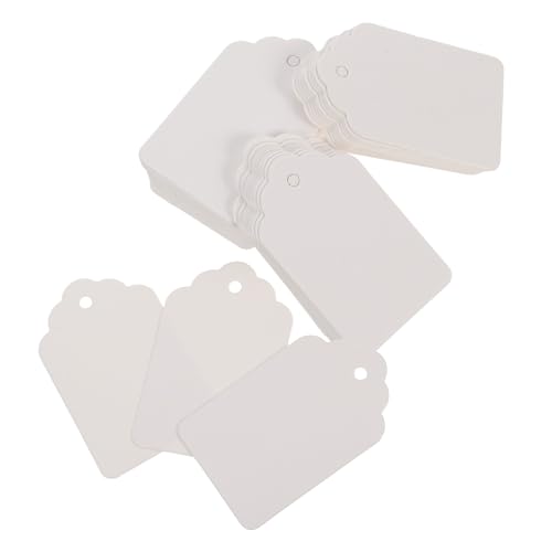 HOMSFOU 1000 Stück Preisschild Stichworte Hut-tag Kleidung Warenanhänger Hängende Etiketten Kleine Hängeetiketten Einzelhandels -tags Hanging -tags Weiß Papier von HOMSFOU