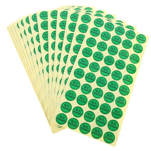 HOMSFOU 1000 Stück Qc Passed Aufkleber Selbstklebend Grün Qualitätsprüfungs Etiketten Für Lager Inventar Kontrolle Flexible Haltbare Prüfmarken HOMSFOU 1000 Stück Qc Passed Aufkleber Selbstklebend Grün Qualitätsprüfungs Etiketten Für Lager Inventar Kontrolle Flexible Haltbare Prüfmarken von HOMSFOU