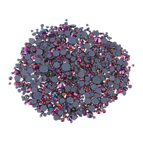 HOMSFOU 1000 Stück Teiliges Set Flache Kristallglas Perlen mit Regenbogen Roségold Optik Verschiedene Dekorative Schmuckperlen zum Auffädeln und Basteln von DIY Schmuck und HOMSFOU 1000 Stück Teiliges Set Flache Kristallglas Perlen mit Regenbogen Roségold Optik Verschiedene Dekorative Schmuckperlen zum Auffädeln und Basteln von DIY Schmuck und von HOMSFOU