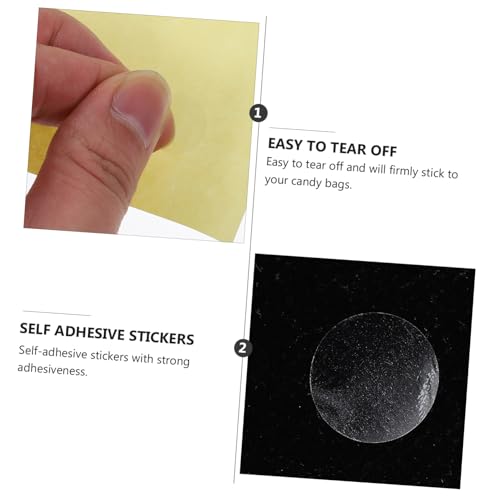 HOMSFOU 10000 Stück Transparente Selbstklebende PVC Etiketten Runde Aufkleber Ø Stark Haftend als Versiegelungssticker für Umschläge Pakete DIY und Bastelprojekte von HOMSFOU
