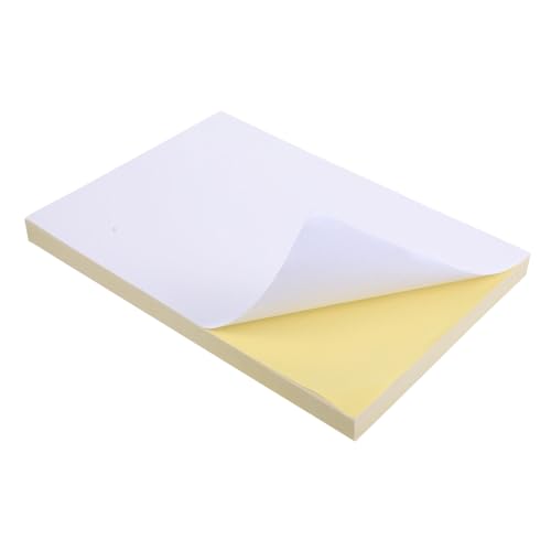 HOMSFOU 100Blätter Selbstklebendes Druckpapier für Aufkleber für Büroanwendungen Kompatibel mit Druckern Einfach zu Bedrucken und Individuell Zuschneidbar HOMSFOU 100Blätter Selbstklebendes Druckpapier für Aufkleber für Büroanwendungen Kompatibel mit Druckern Einfach zu Bedrucken und Individuell Zuschneidbar von HOMSFOU